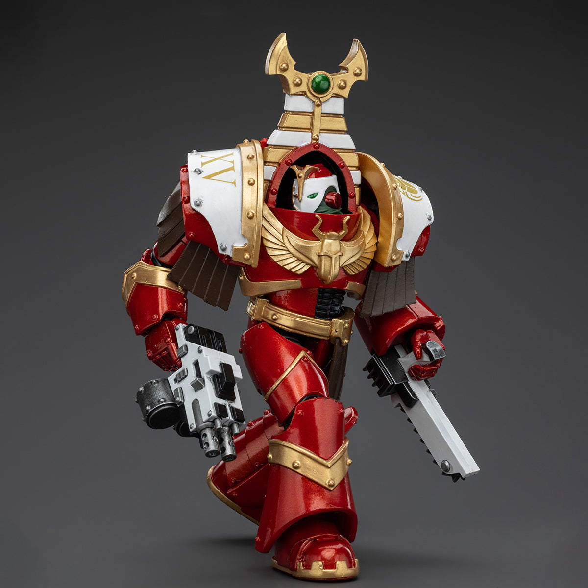 JOYTOY Warhammer La Herejía de Horus, Figura de acción Sekhmet Terminator Cabal: Sekhmet con bólter combinado y puño sierra