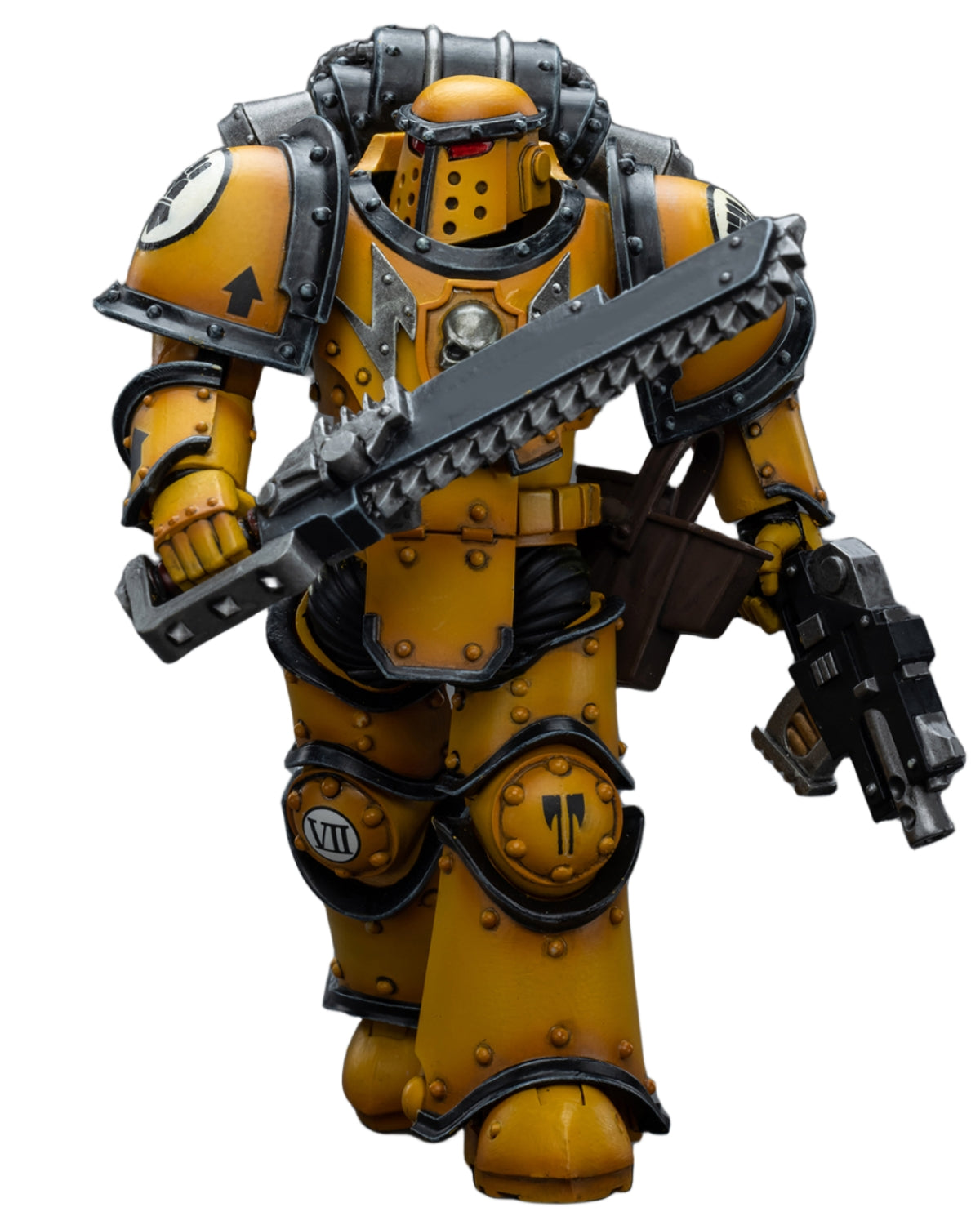 HiPlay JoyToy 40K Collectible Figure: Imperial Fists Legion MkIII Despoiler Squad Legion Despoiler with Chainsword 1:18 Scale Action Figures JT9091