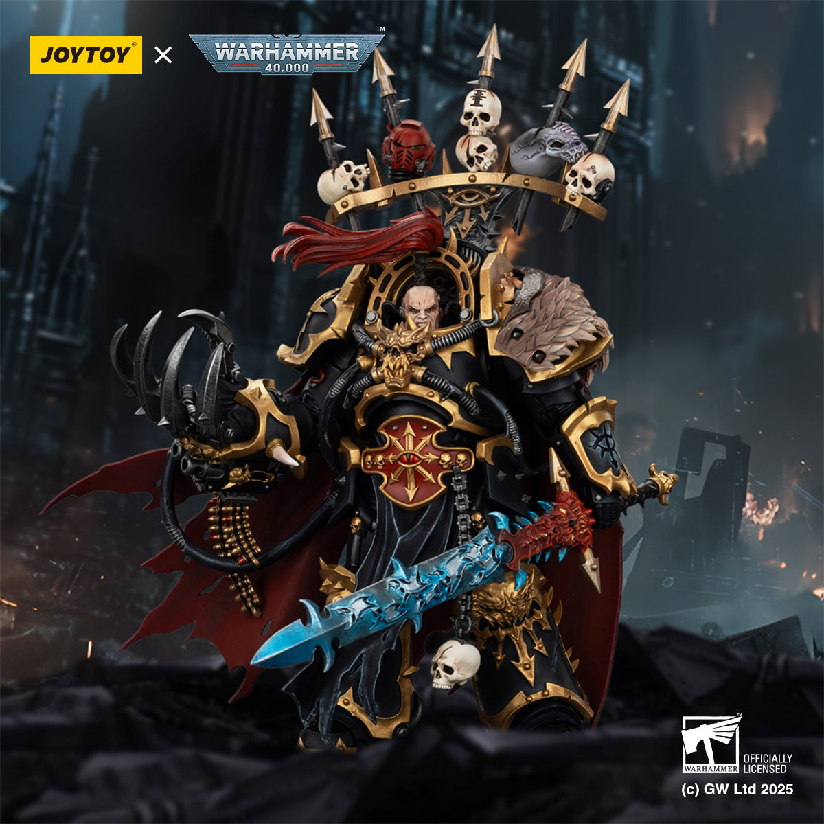 JOYTOY Warhammer JT02922 Black Legion Abaddon the Despoiler with Drach