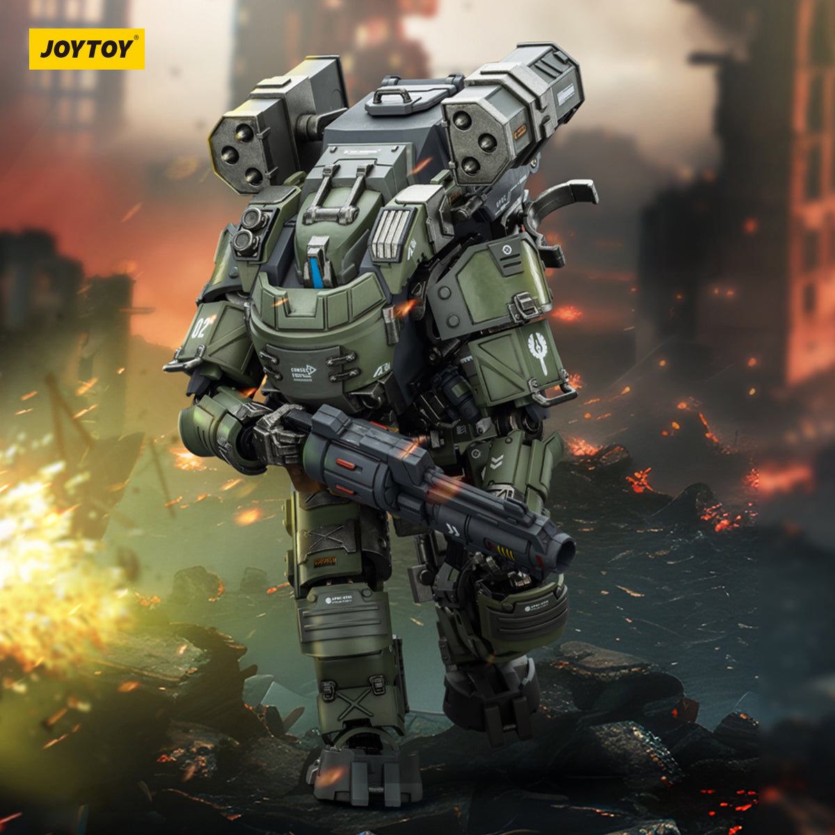JOYTOY Dark Source APOC Series Storm Tempestus Fire Support Type Mecha or Pilot & Bedrock Standard Combat Type Mecha or Pilot 1/25 Scale Assembly Model Kits