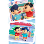 IO CREATIONS Crayon Shin-chan QQ Bouncy Series, Touru Kazama & Nohara Shinnosuke, Movable Soft Vinyl Dress-Up Action Figures
