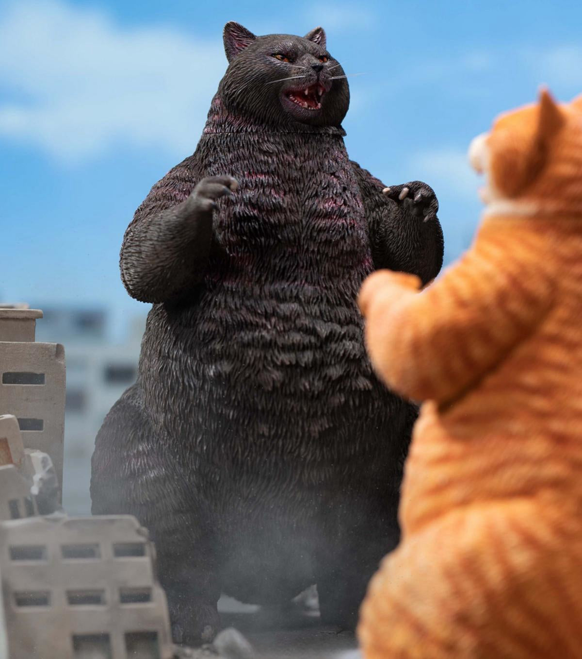 JXK JXK226c Meowzilla Base Expertly Hand-Painted Lifelike Animal Figurine