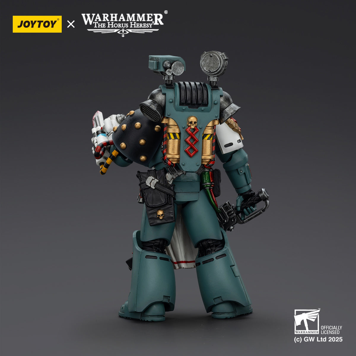 JOYTOY Imperial Fists Legion Apothecary/Sons of Horus Legion Apothecary & Legion Champion & Cataphractii Praetor with Combi-Melta and Power Maul 1/18 Scale Action Figure