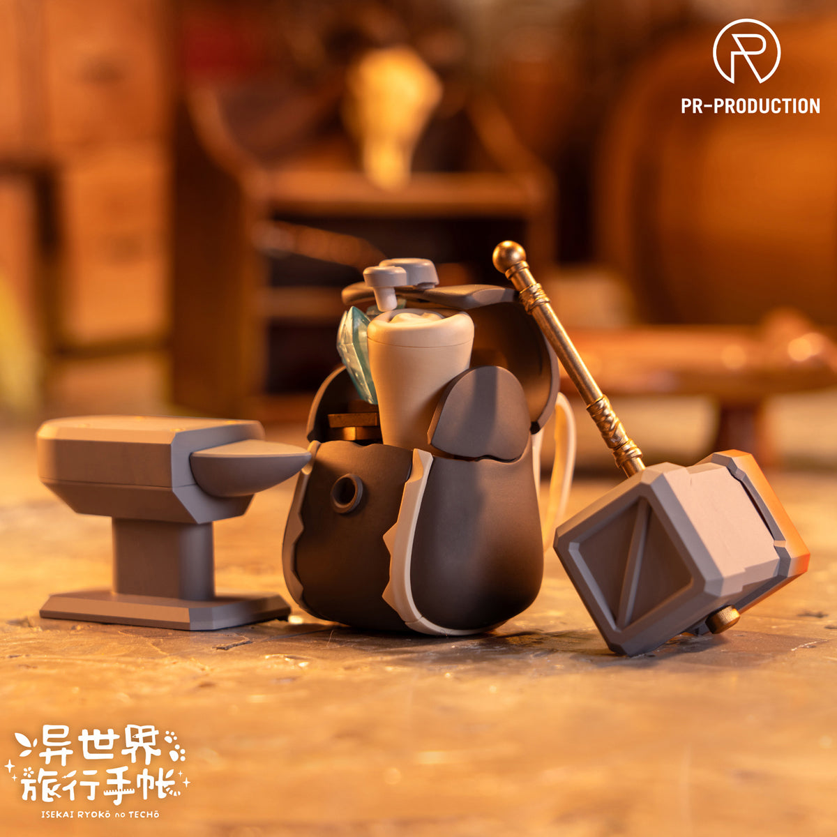 PR Production Novice Blacksmith Haley Smith & Slime Block Weapon Set Assembly Model Kits