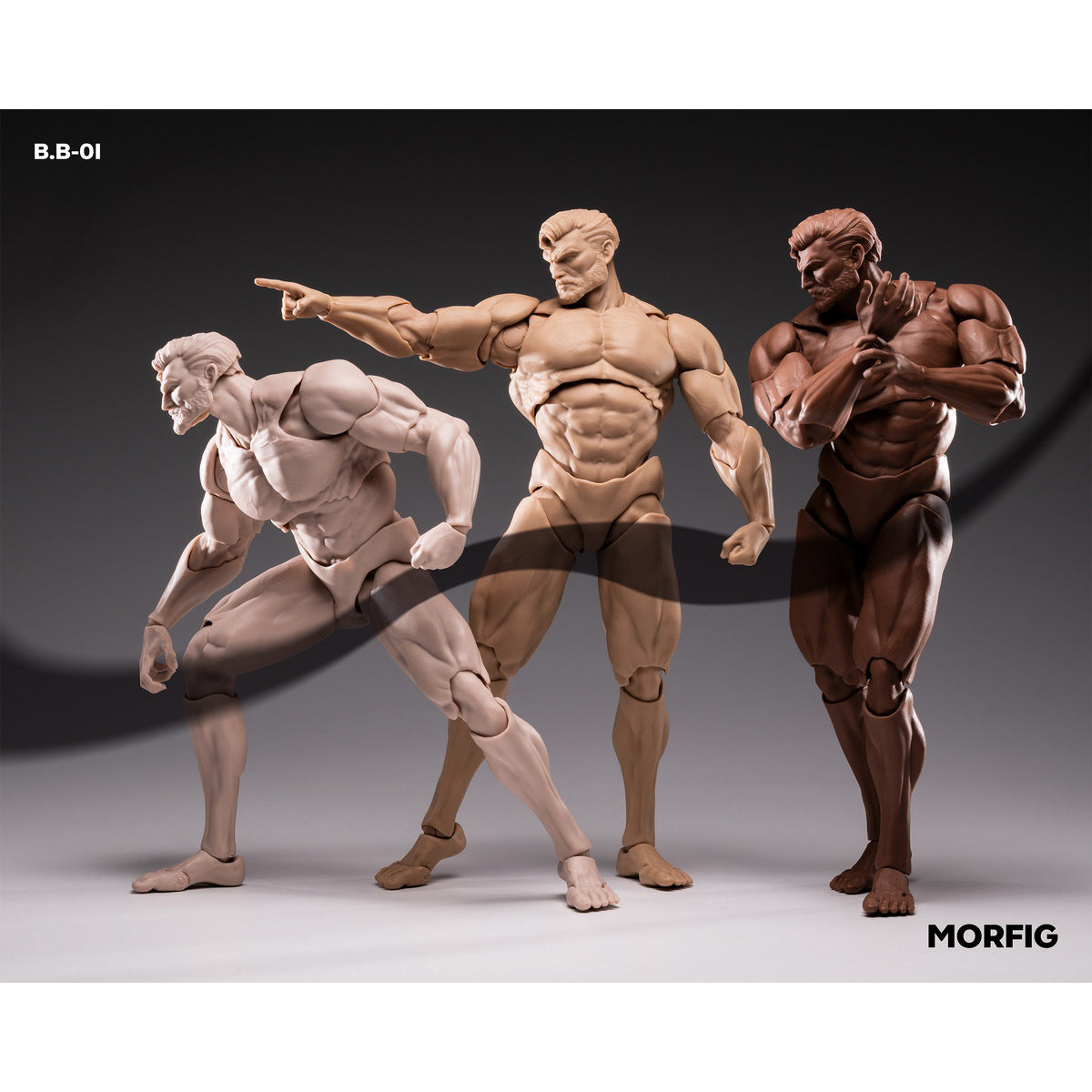 MORFIG Muscular Male Articulated Joints B.B-01 1/12 Scale Action Figure Body