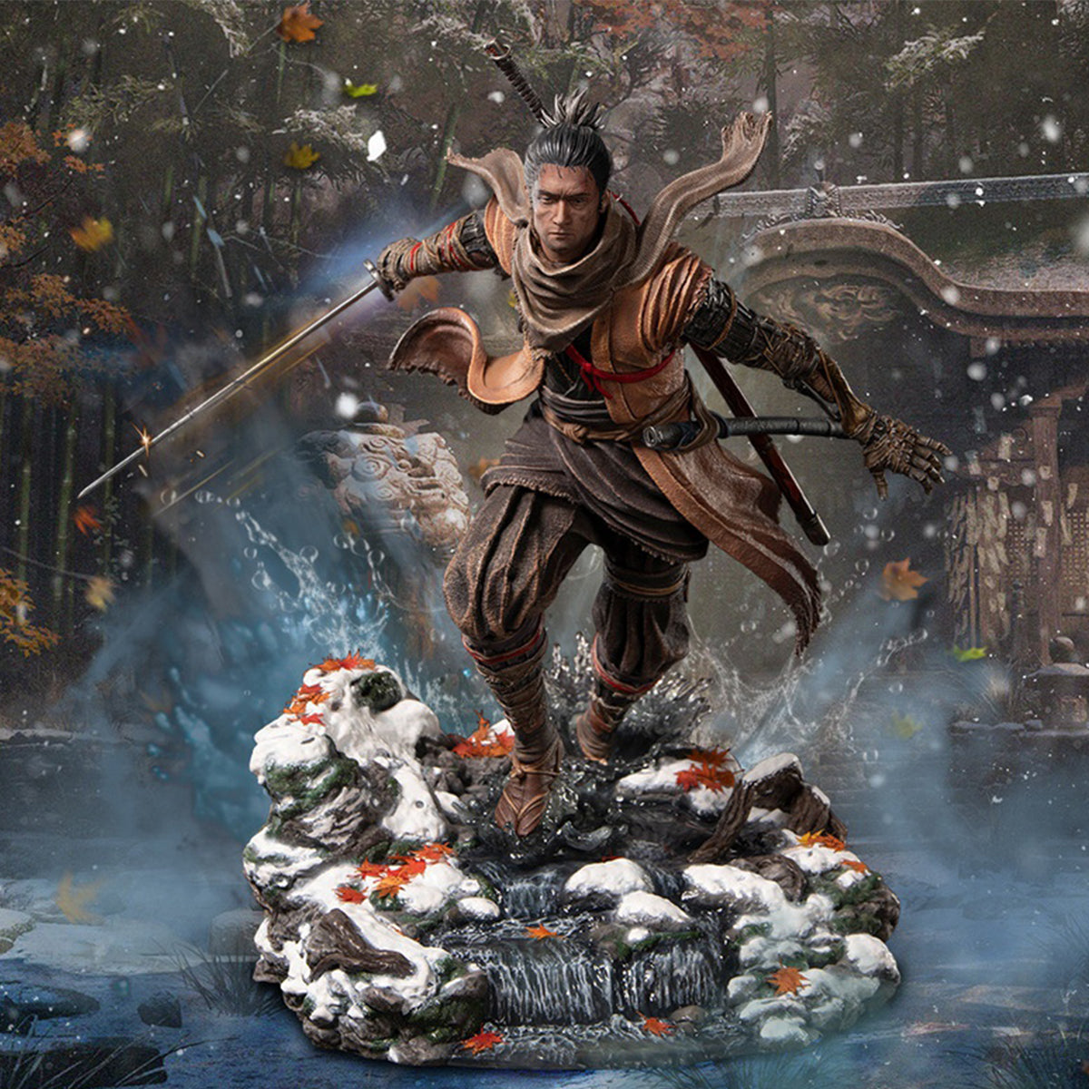First 4 Figures Shadows Die Twice - Sekiro Wolf Art Statue
