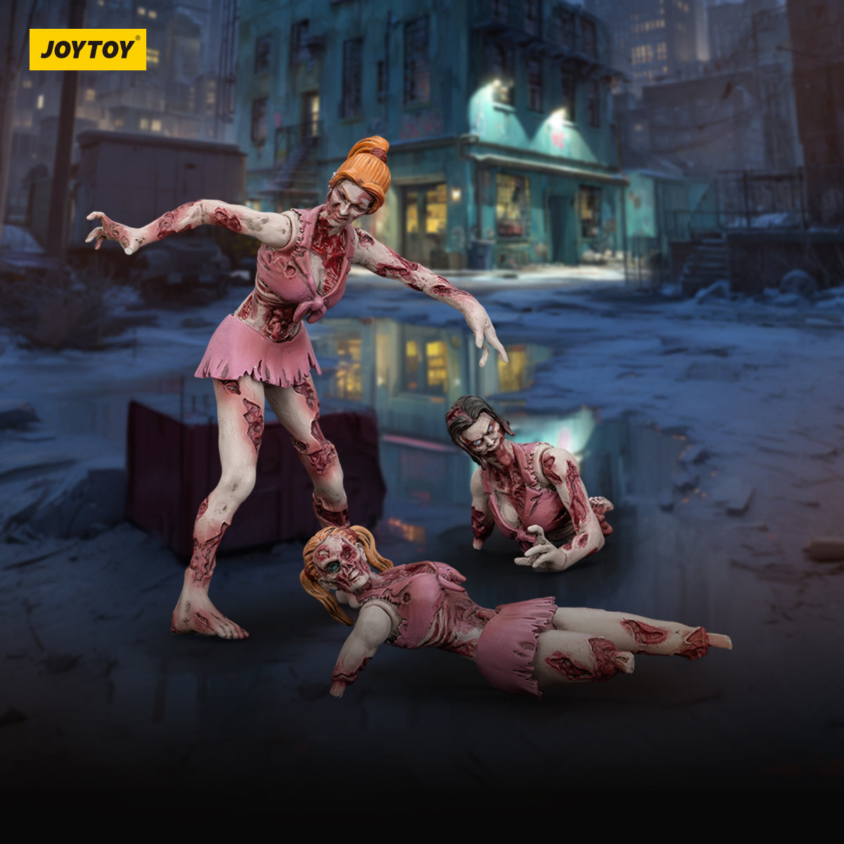 (Only Shipped to the US) JOYTOY 1/25 Dark Source Zombie Figure CheerLeaders JT01574 Action Figures