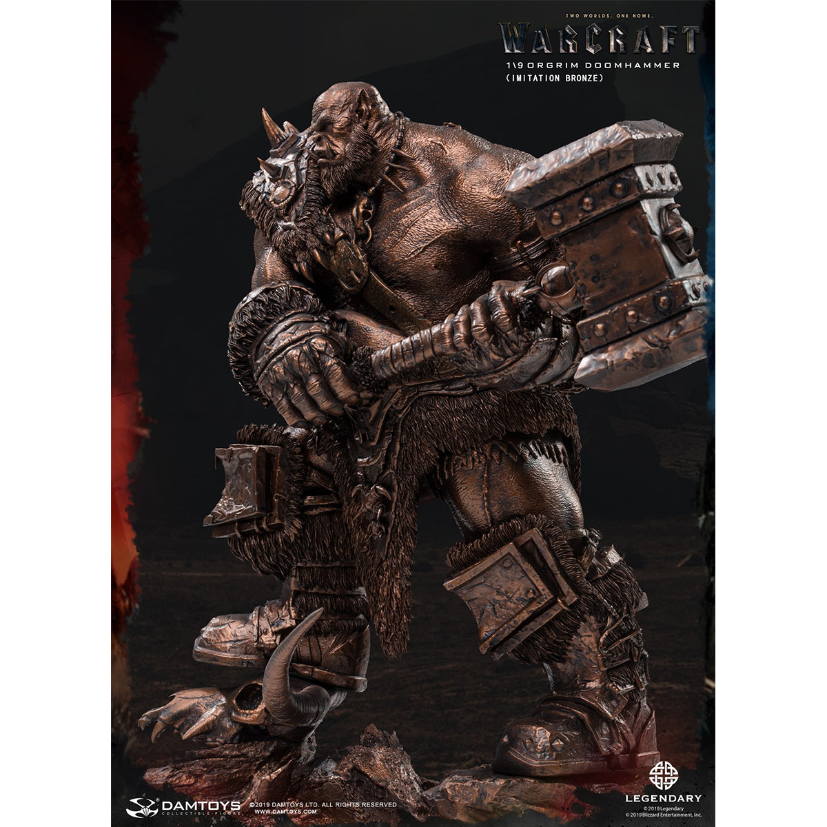 DAMTOYS DMLW013 Warcraft - Orgrim Imitation Bronze 10-inches Art Statue