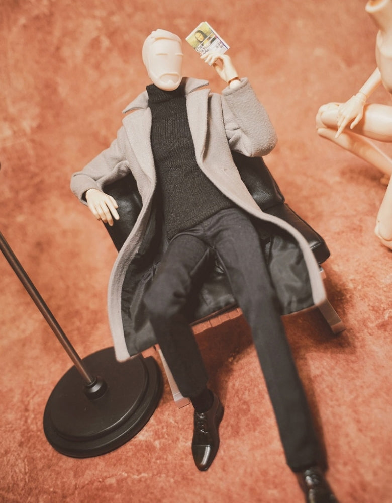 HiPlay 1/6 Scale Figure Doll Clothes: Silver Grey Gentleman's Suit for 12-Inch Collectible Action Figure clr01A