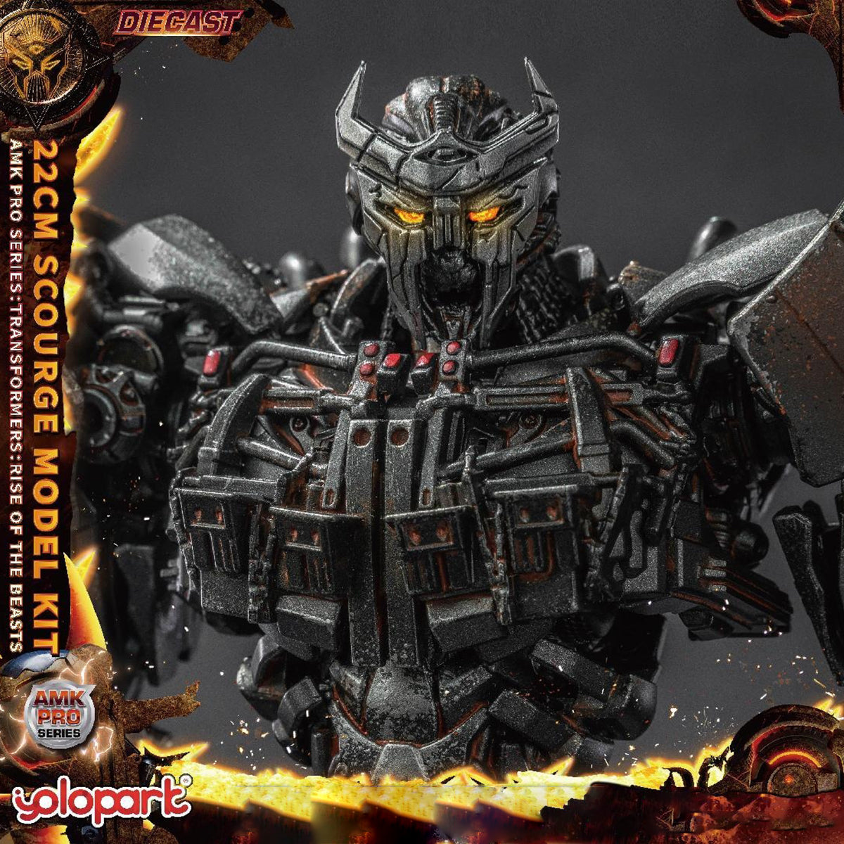 Yolopark AMK PRO Series Transformers : Rise of the Beasts - Kits de modèles pré-assemblés faciles Scourge