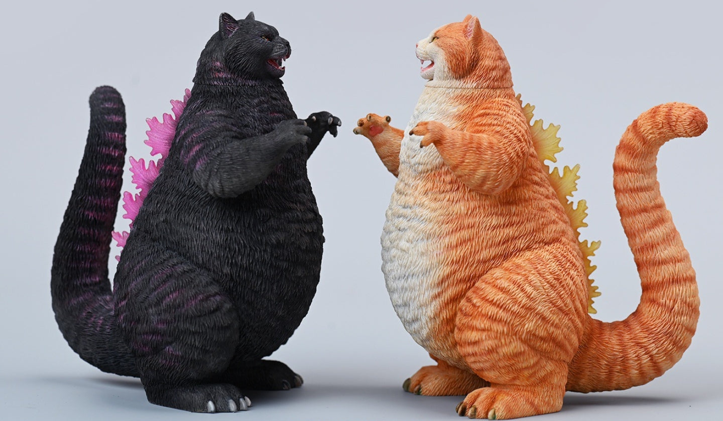 JXK JXK226B Black Meowzilla Expertly Hand-Painted, Lifelike Animal Figurine