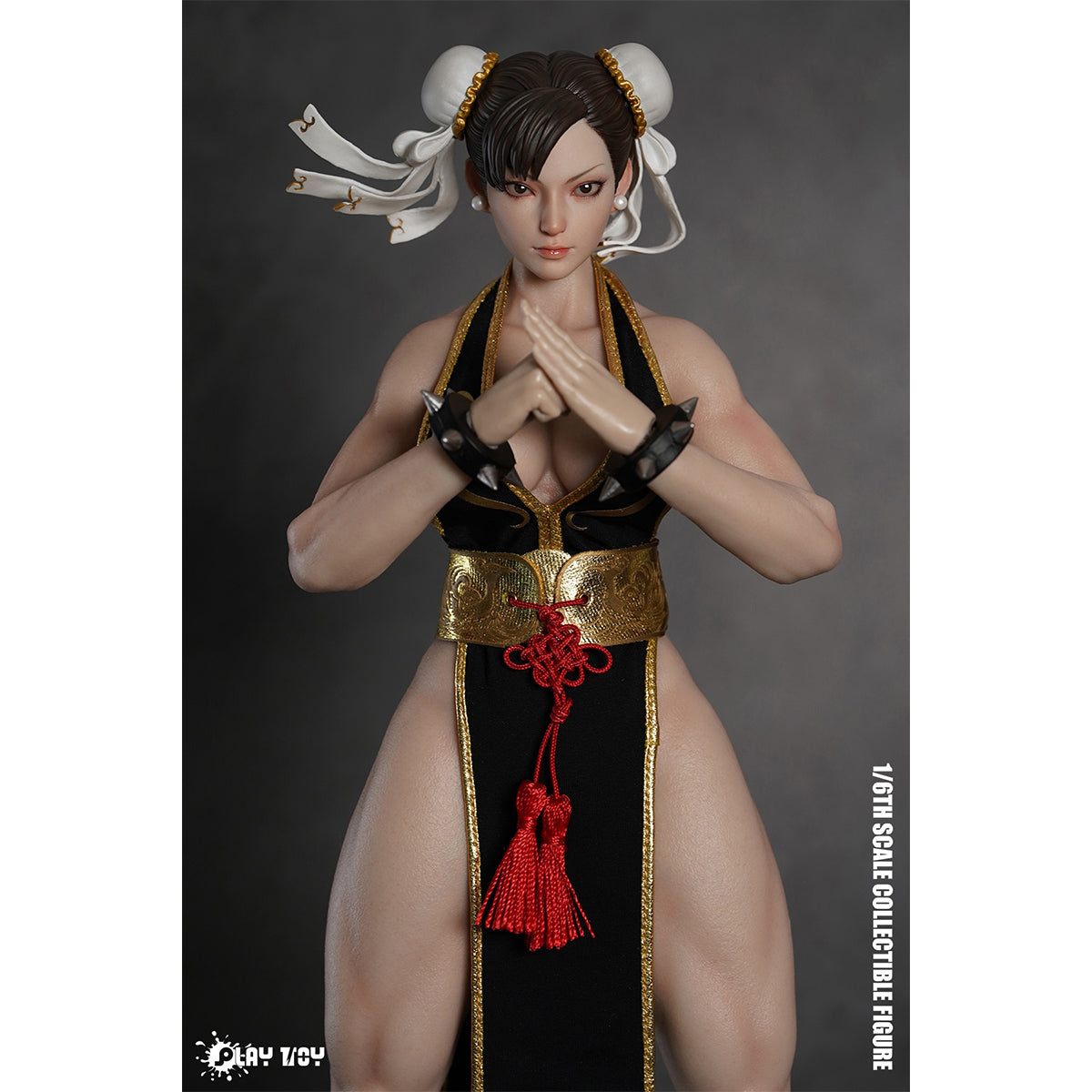 (Only Shipped to the US) PLAY TOY Collectible Figure Full Set: Fighting Goddess 2.0 - Black Outfit, Seamless Design, moveable eyeball 1:6 Scale Miniature Action Figurine P023A