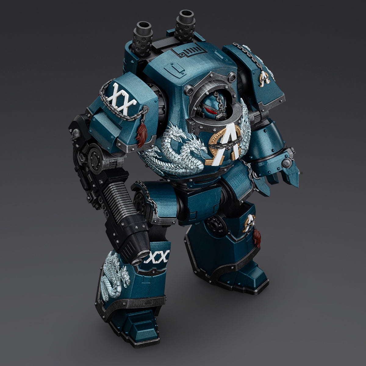 JOYTOY Warhammer The Horus Heresy Alpha Legion Contemptor Dreadnought with Gravis Plasma Cannon Action Figures
