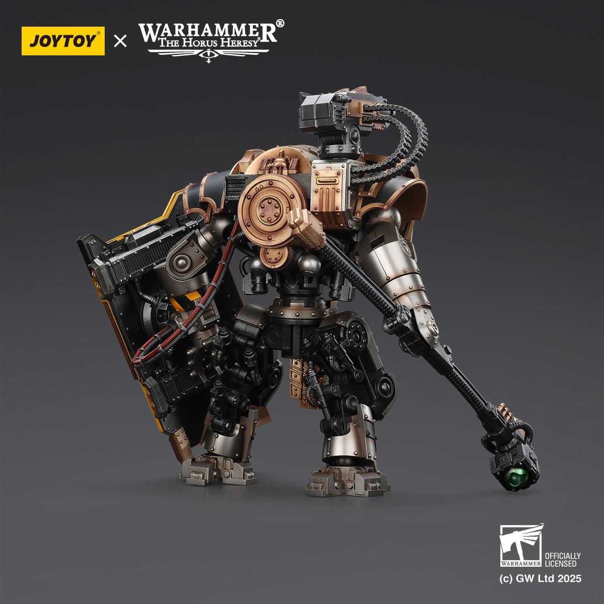JOYTOY Iron Warriors Iron Circle Domitar-Ferrum Class Battle-automata with Karceri Battle Shield and Graviton Crusher JT02847 1/18 Scale Action Figure
