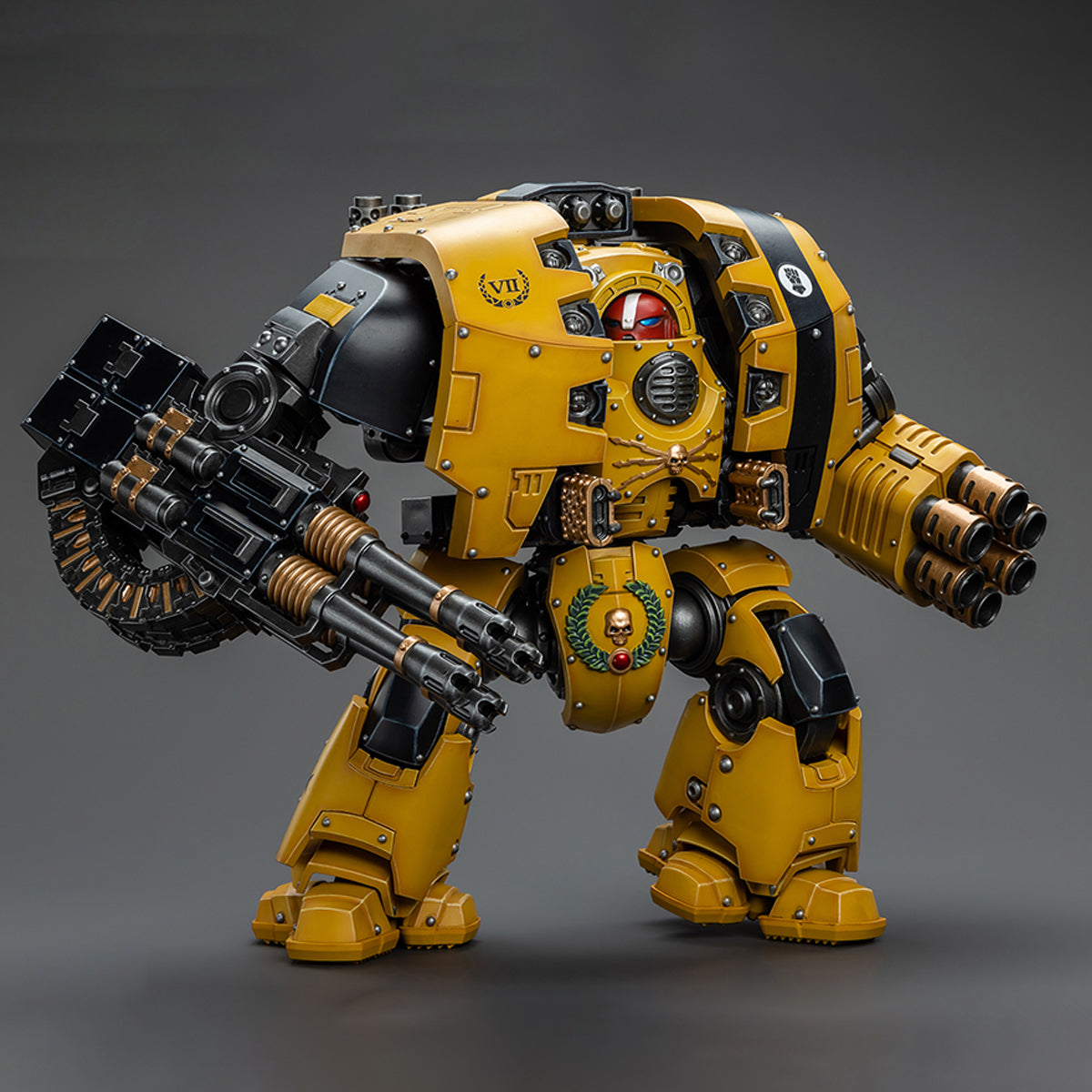 JoyToy Warhammer The Horus Heresy: Imperial Fists Leviathan Dreadnought with Cyclonic Melta Lance and Storm Cannon Action Figures