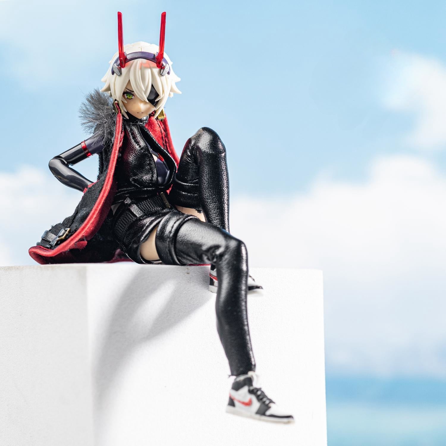 HiPlay A-001 1/12 Scale Figure Doll Clothes: Black and Red Jacket for 6-Inch Collectible Action Figure