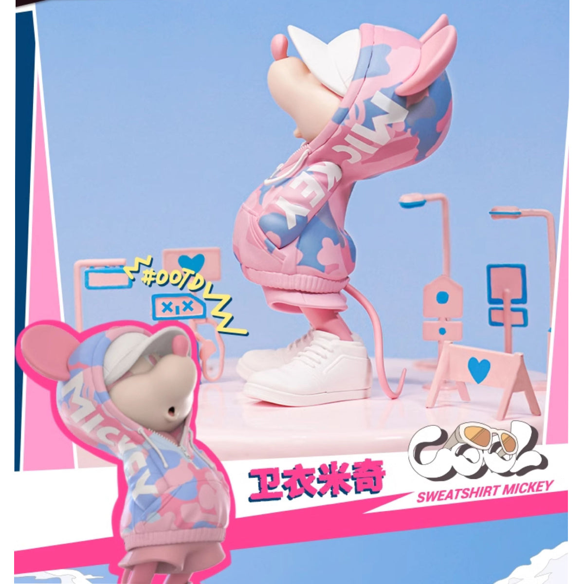 MORSTORM Coat Mickey + Cowboy Outfit Minnie + Sweatshirt Minnie + Sweatshirt Mickey Art Figurine