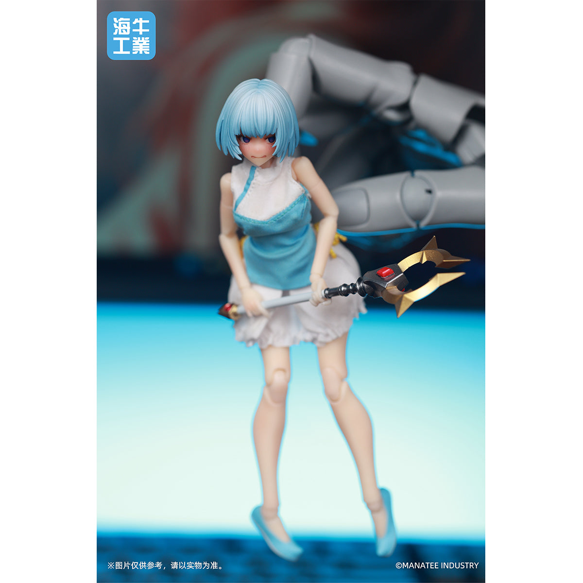MANATEE INDUSTRY, Desktop Wars Inanna Blue Hair MI-01/Commemorative Limited Edition Desktop Wars Yoga Day Inanna Purple Hair Mex-01, Action Figures