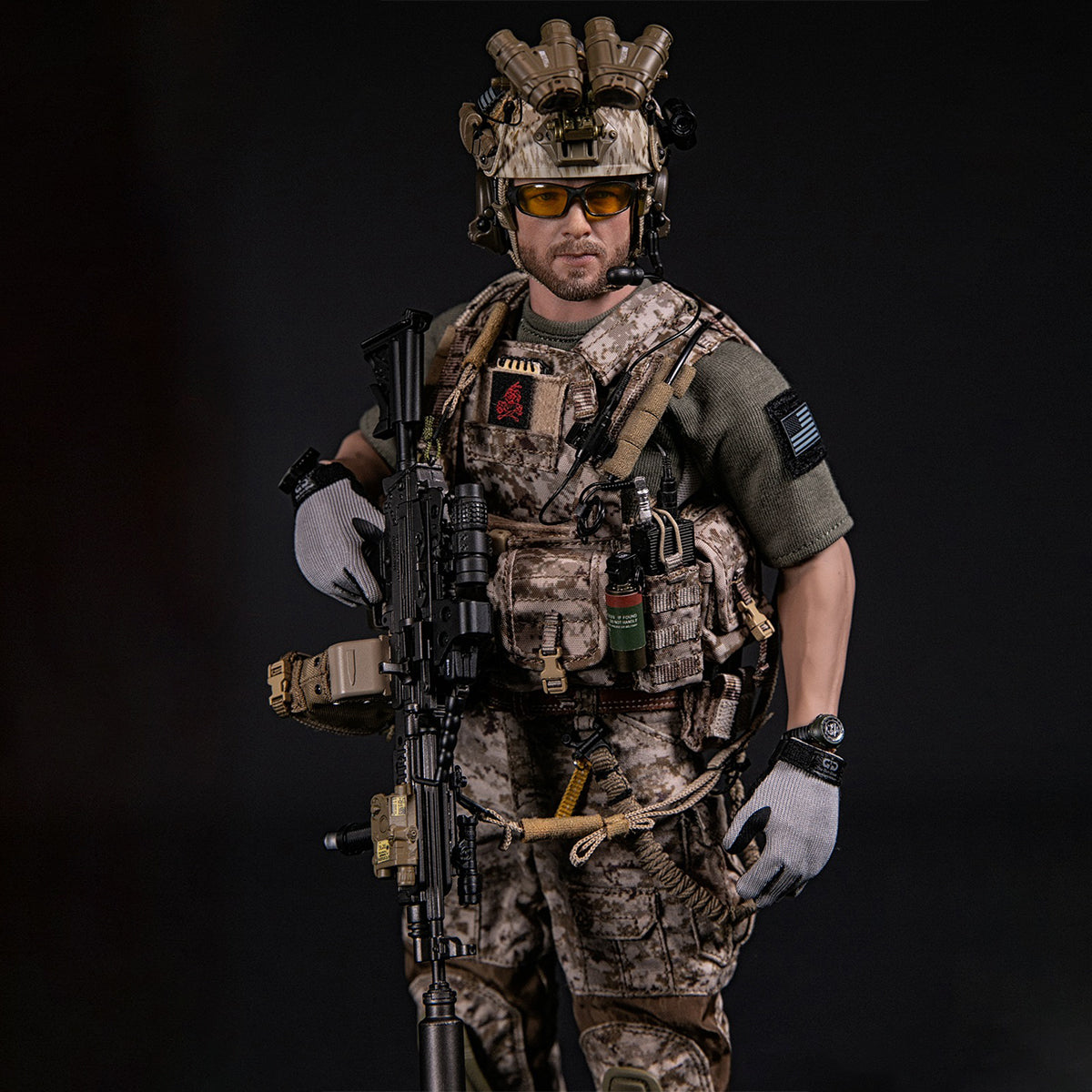 Figuras de acción del artillero DAMTOYS Operation Neptune Spear Geronimo MK46 MOD1