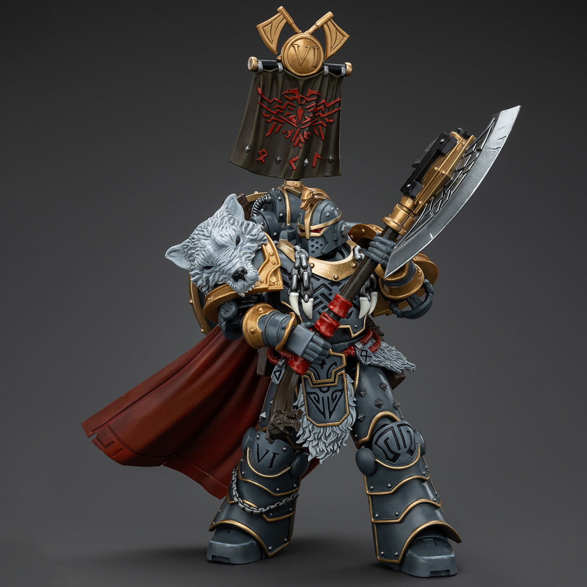 JOYTOY Warhammer The Horus Heresy Space Wolves Legion Praetor with Power Axe and Combat Shield Action Figures