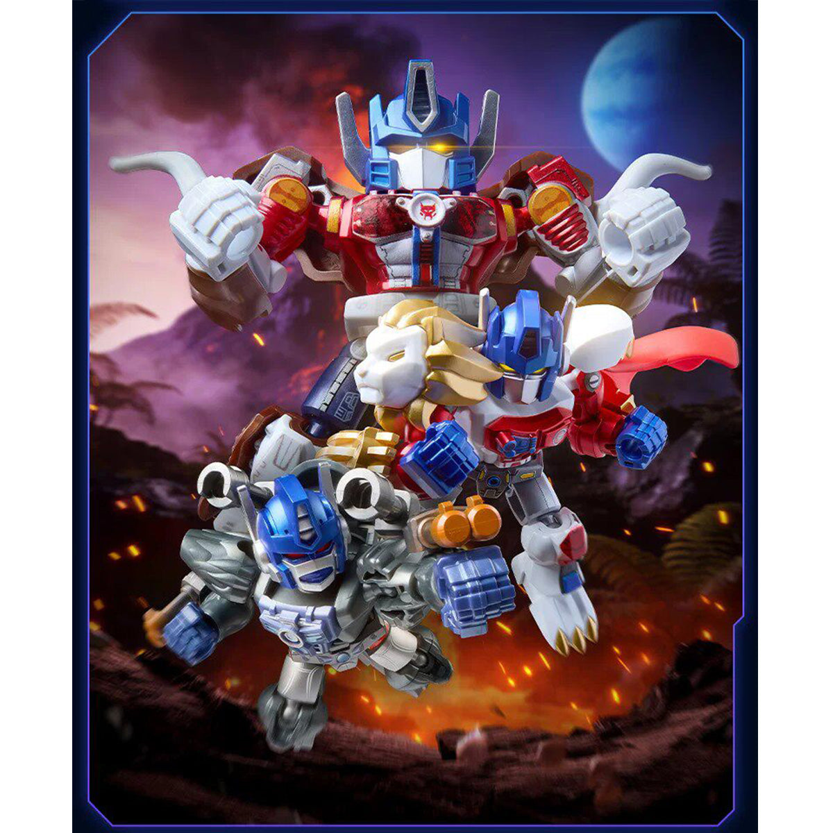 BLOKEES Transformers Defender Version Vol. 7 Power of the Beast 71407 Model Kits Blind Box