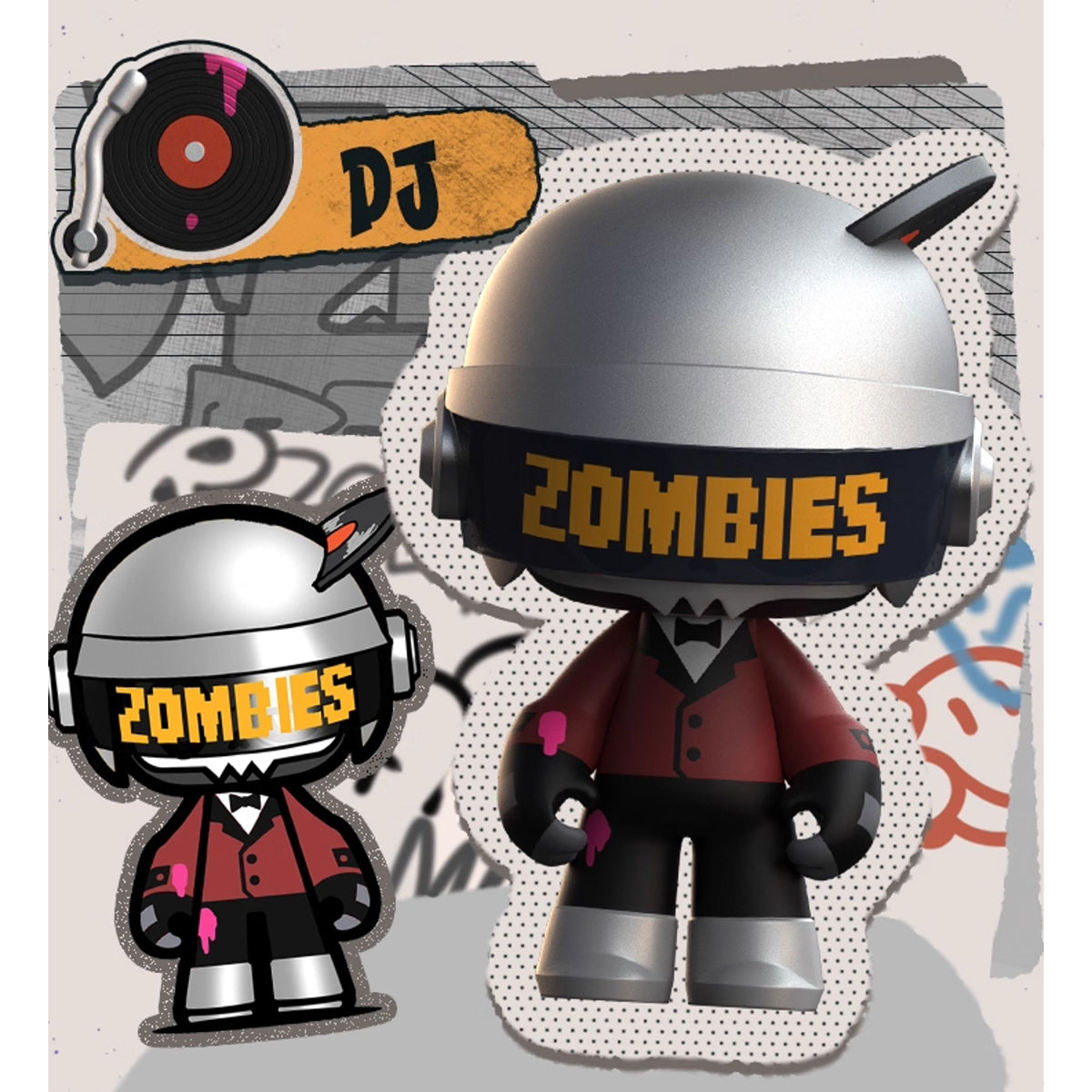 MR.BONE Jonior 2 Generation Live in a Zombie World Biochemical Street Series Blind Box Figure