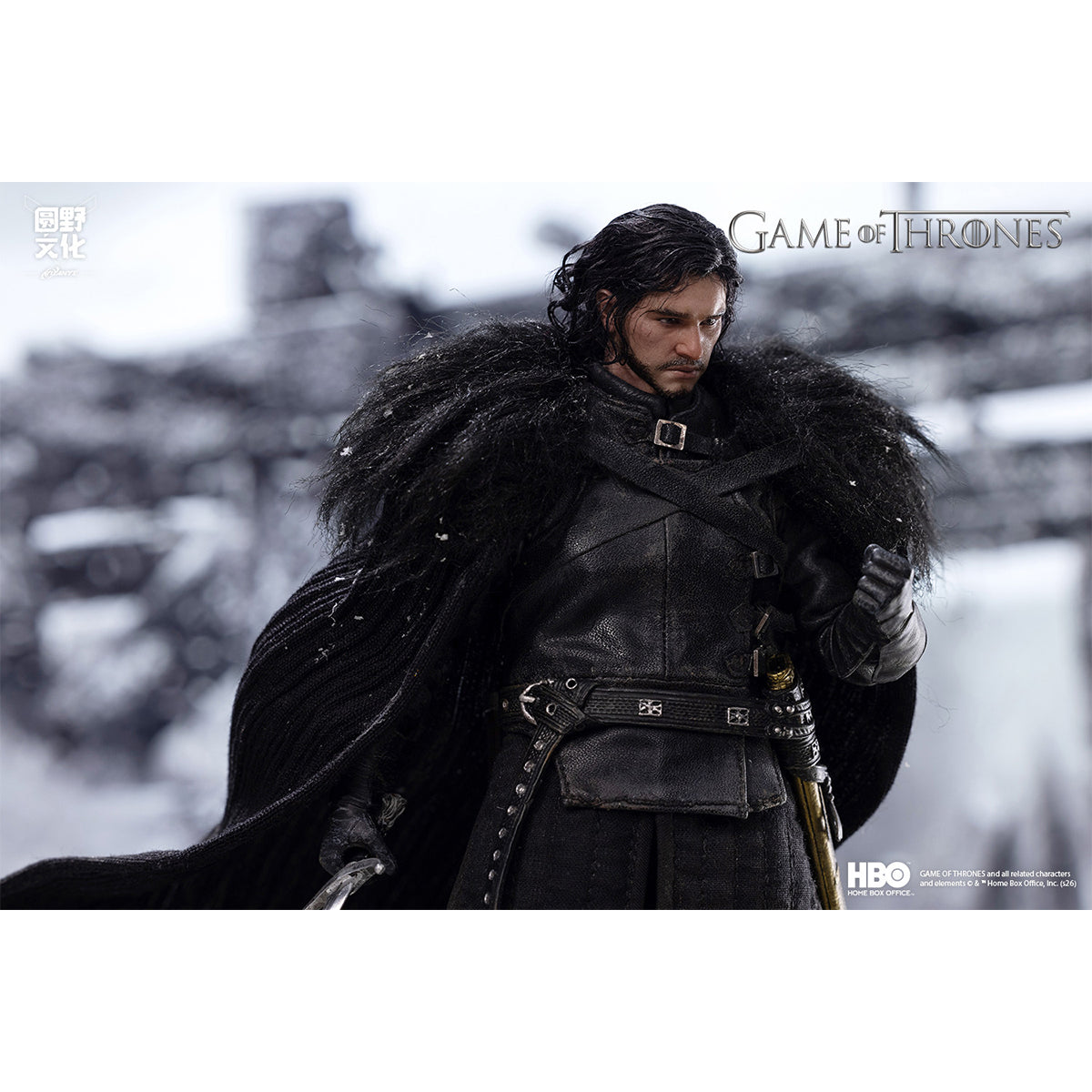 YUANYE CULTURE Game of Thrones Jon Snow & Direwolf & Accessory Pack 1/12 Scale Action Figure