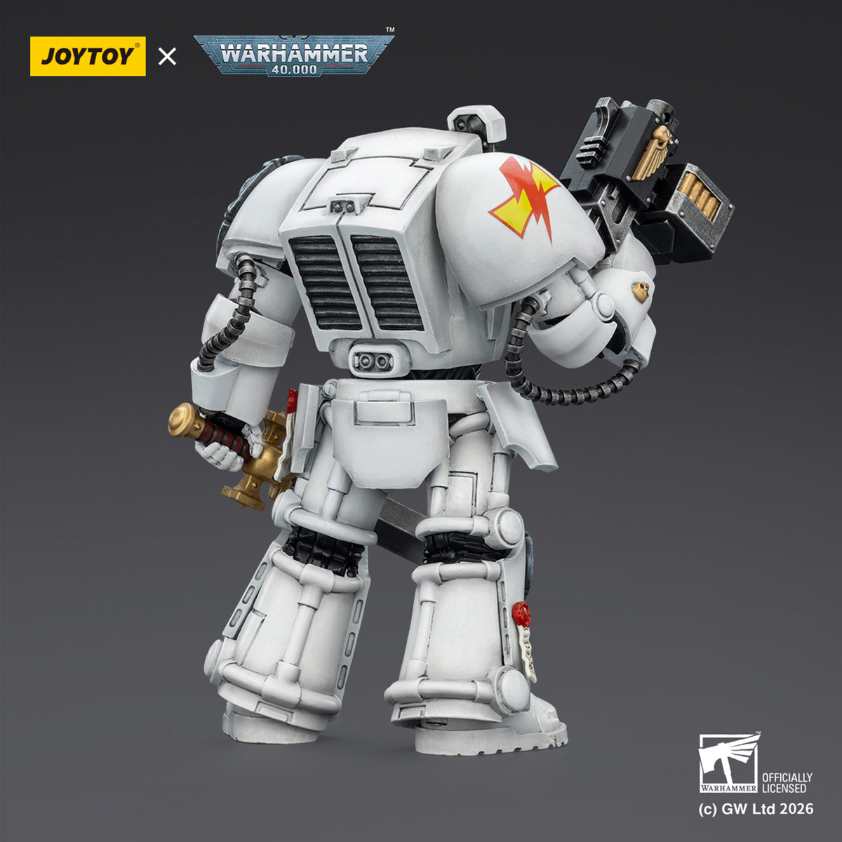 JOYTOY Warhammer 40,000 White Scars Terminator with Power Fist and Assault Cannon & with Power Fist and Storm Bolter & with Power Sword and Storm Bolter Action Figure