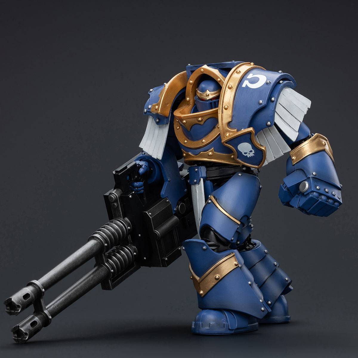 (Only Shipped to the US) JOYTOY Warhammer The Horus Heresy Series, Ultramarines Cataphractii Terminator Squad: Terminator with Reaper Autocannon, 1/18 Scale Collectible Action Figure JT7486