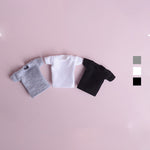 Vêtements de poupée ATStory : T-shirt blanc à manches longues et courtes pour figurine de collection de 15 cm