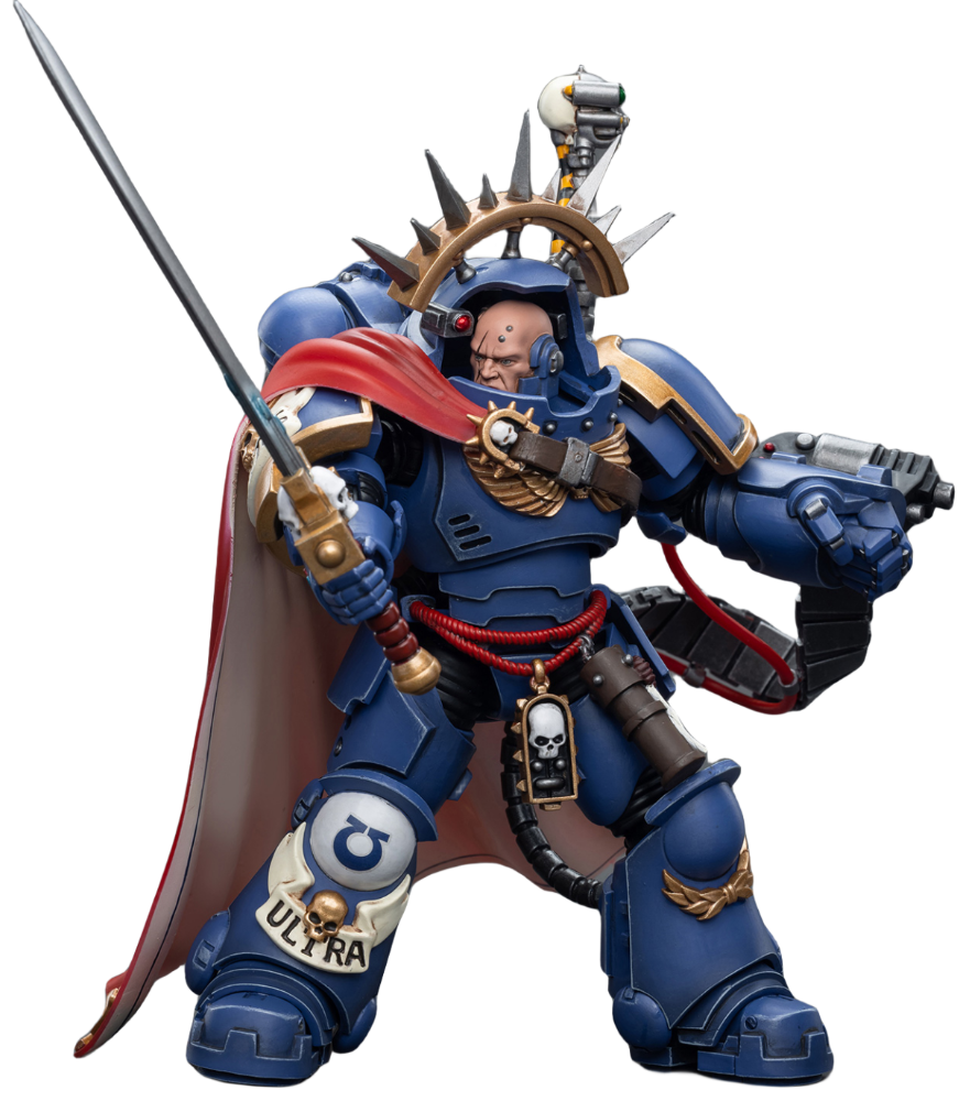 HiPlay JoyToy Warhammer 40K Collectible Figure: Ultramarine Captain in Gravis Armour 1:18 Scale Action Figures