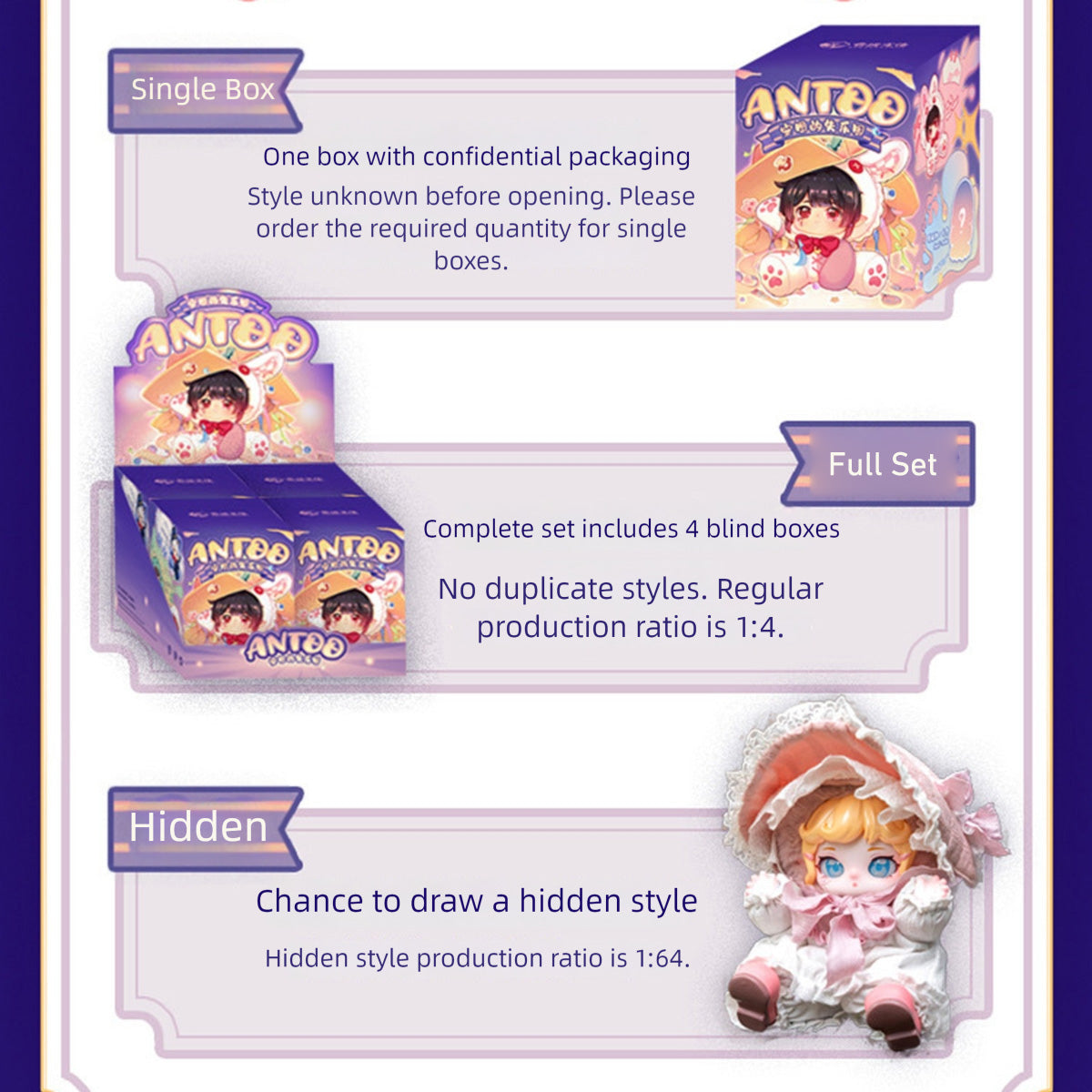 HEWAN CULTURE ANTOO Lost Paradise Series HW-MR01 Plush Blind Box