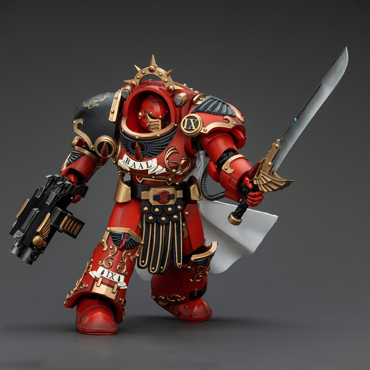 JOYTOY Blood Angels Legion Praetor in Tartaros Terminator Armour Warhammer 1/18 Action Figure