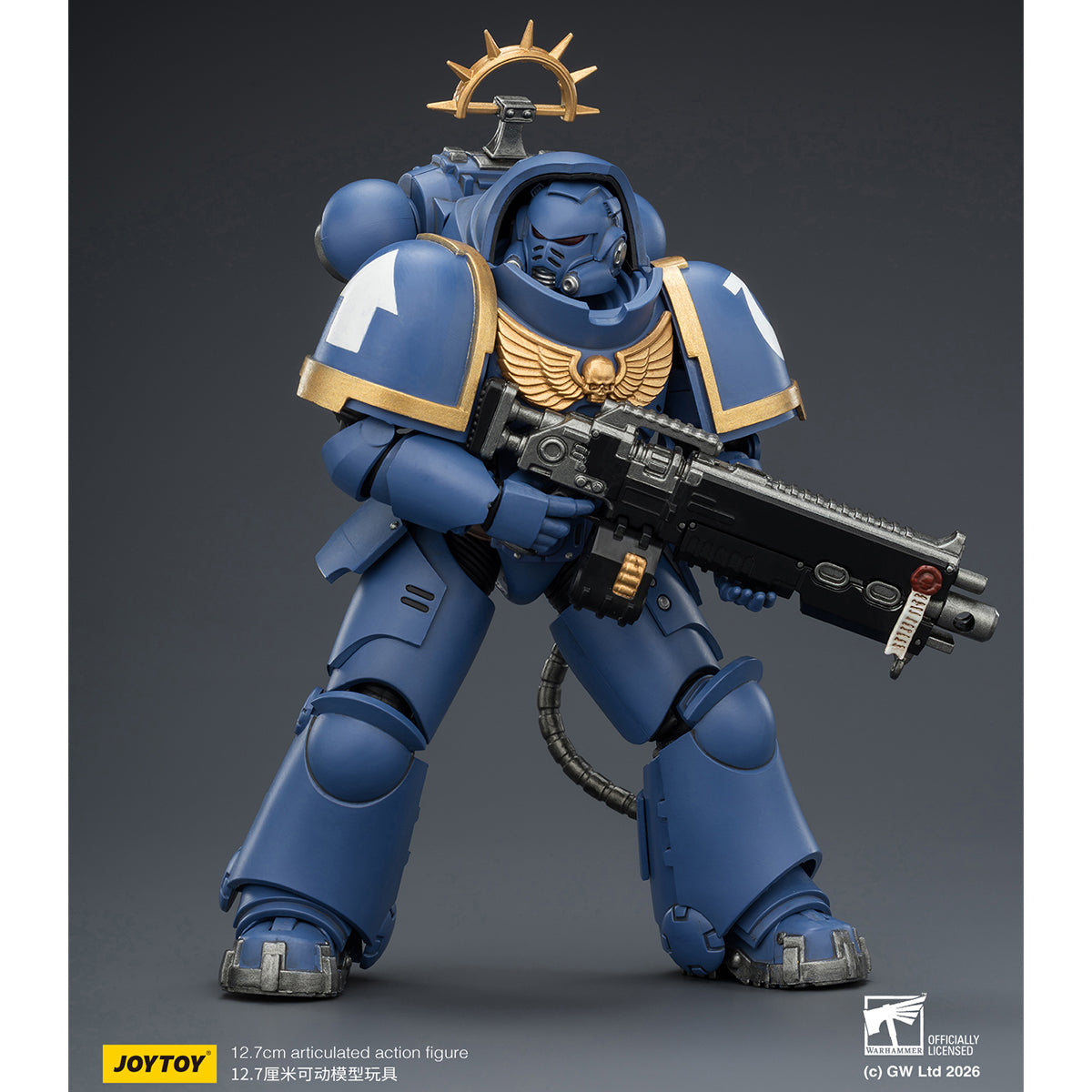 JOYTOY Warhammer 40,000: Space Marine 2 Heavy Intercessor with Heavy Bolt Rifle and Bolt Pistol (Game Edition) 1/18 Scale Action Figure