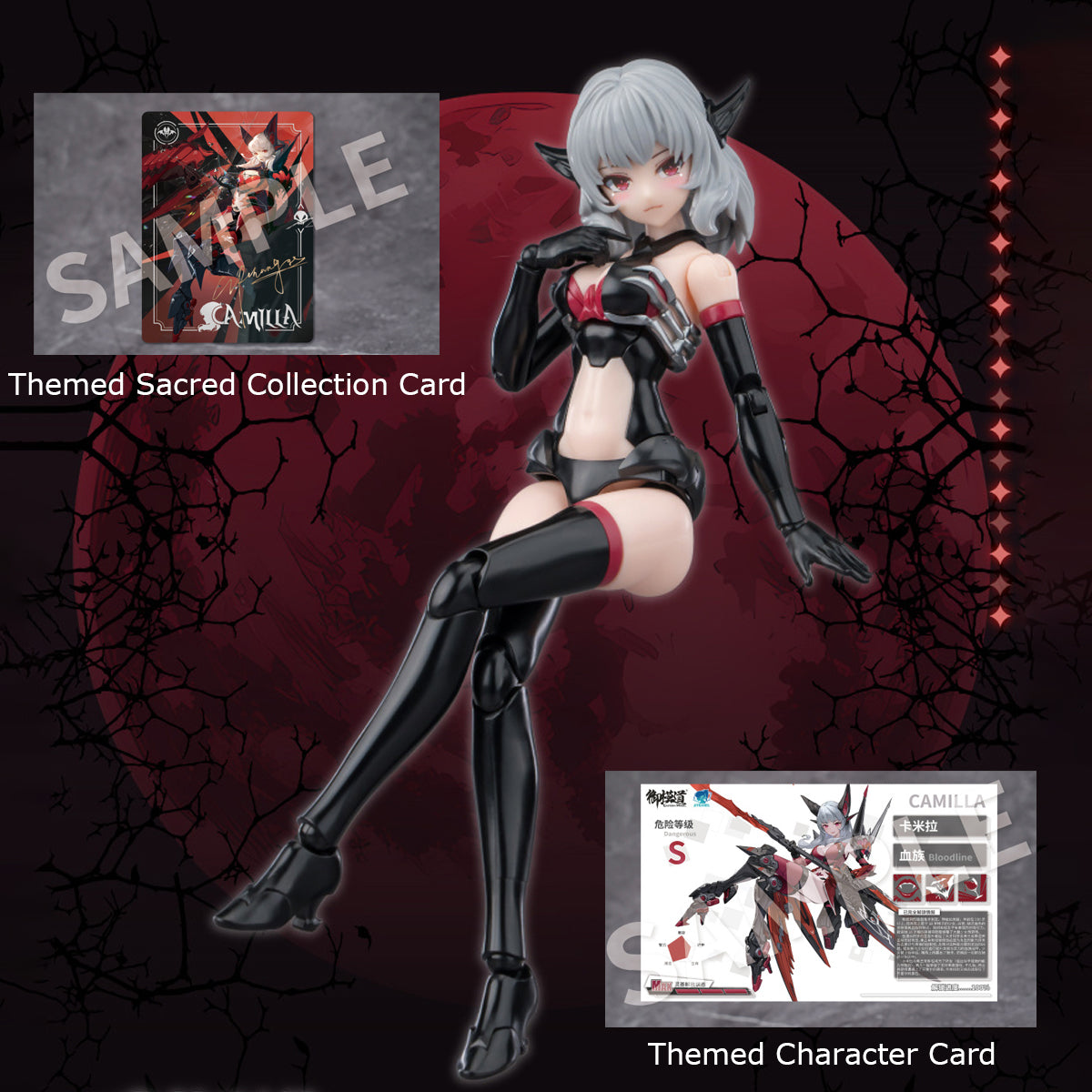 HiPlay E-Model Plastic Model Kits: Endless Night Camilla Collector's Version, A.T.K Girl, Mecha Musume, Anime Style 1:12 Scale Collectible Action Figures