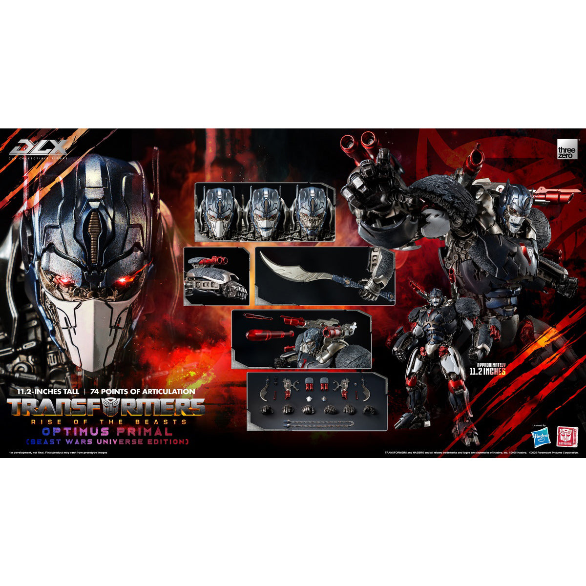 Threezero Transformers: Rise of the Beasts DLX Optimus Primal (Beast Wars Universe Edition) 3Z08850W0 Figure