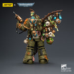 JOYTOY Warhammer 40K Death Guard Tallyman with Plasma Pistol & Biologus Putrifier with Injector Pistol and Hyper Blight Grenades 1/18 Scale Action Figure