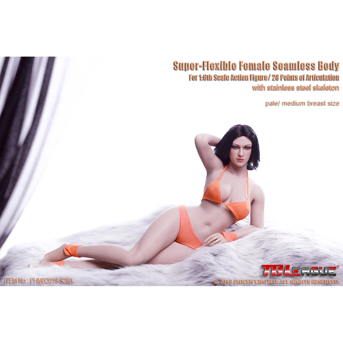 TBLeague Female Seamless Medium Bust Headless Detachable Feet 1/6 Scale Action Figure Body