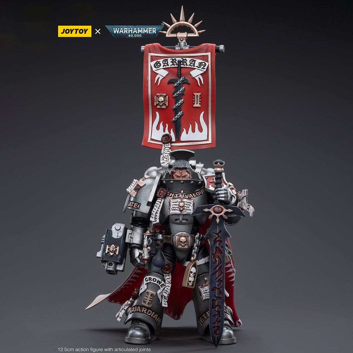 Figuras de acción de Castellan Crowe de los Caballeros Grises de Warhammer 40,000 de JOYTOY