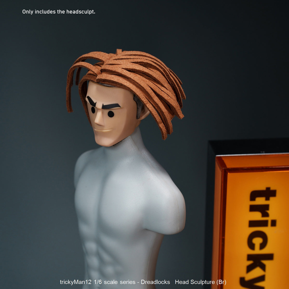 TrickyMan12 Dreadlocks Male Head Sculpt Black Hair FB-10083-1 Brown Ha