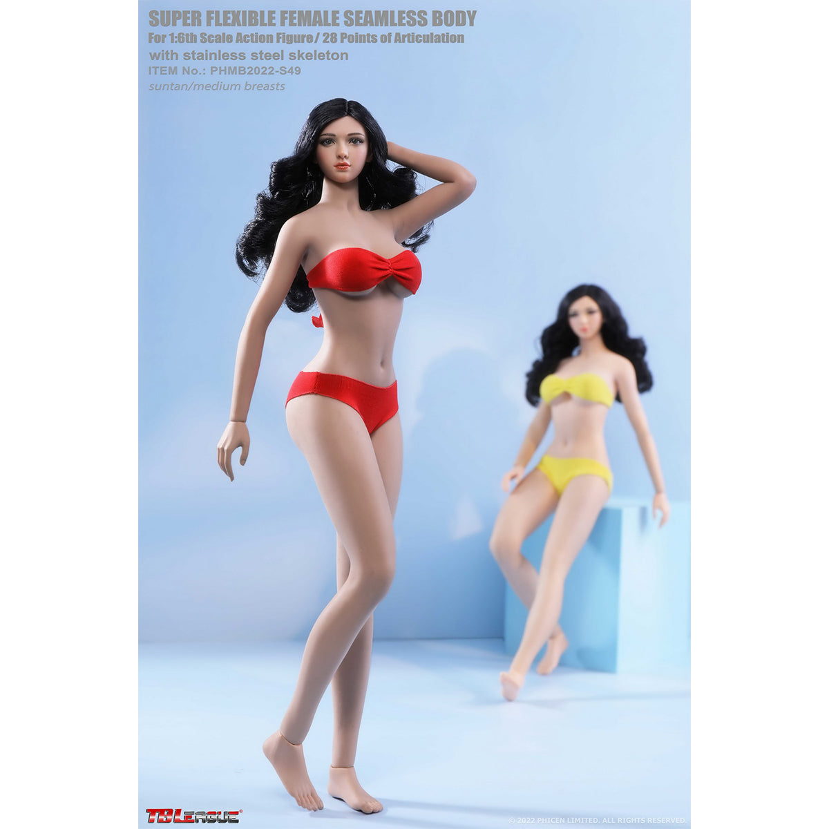 TBLeague Female Seamless Slender Elegance Medium Bust Detachable Feet 1/6 Scale Action Figure Body