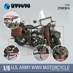ZYTOYS ZY8038 1/6 WWII US Motorcycle Model or Shoulder Bag Set