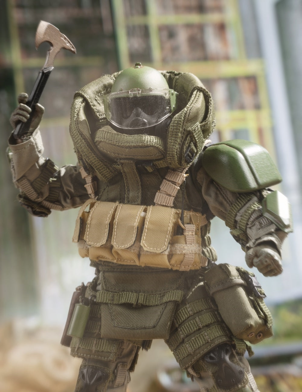 (Only Shipped to the US) HASUKI Collectible Figure Full Set: Shield Soldier, Video Game, Military Style, Seamless Design, 1:12 Scale Miniature Action Figurine SA02