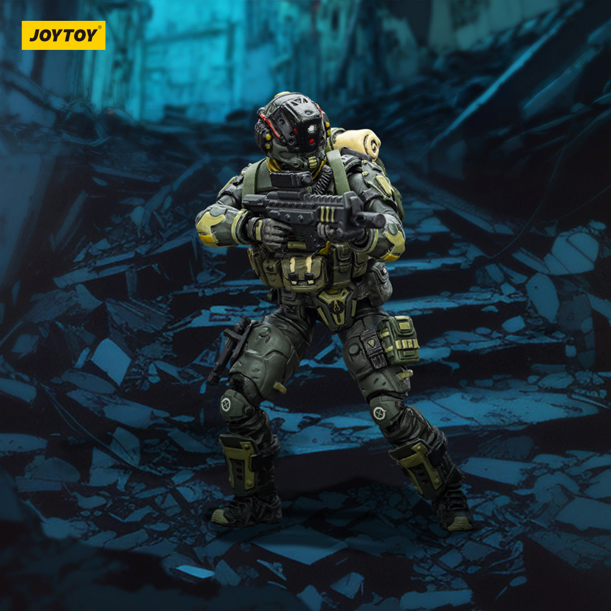 JOYTOY APOC Series Falcon 02 Rapid Assault Mech ST-8615 + Steel Ride Corps Assaulter Rhett JT03417+ JT01970 1/25 Scale Action Figure