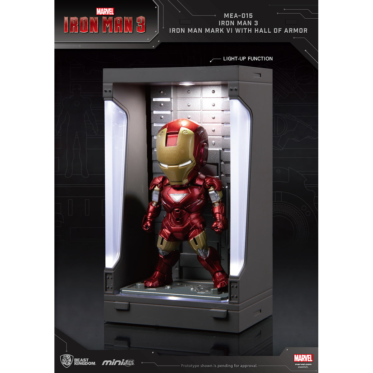 Beast Kingdom MEA-015 Iron Man 3 /Iron Man Mark with Hall of Armor Blind Box