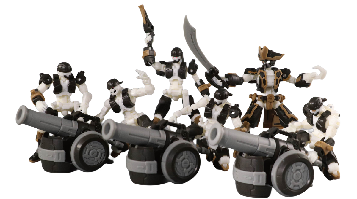 Kits de maquettes en plastique KEMO FIFTYSEVEN : Marionnette Armoreo – Figurines de collection du capitaine pirate MR.J à l'échelle 1:24 (MR.J)