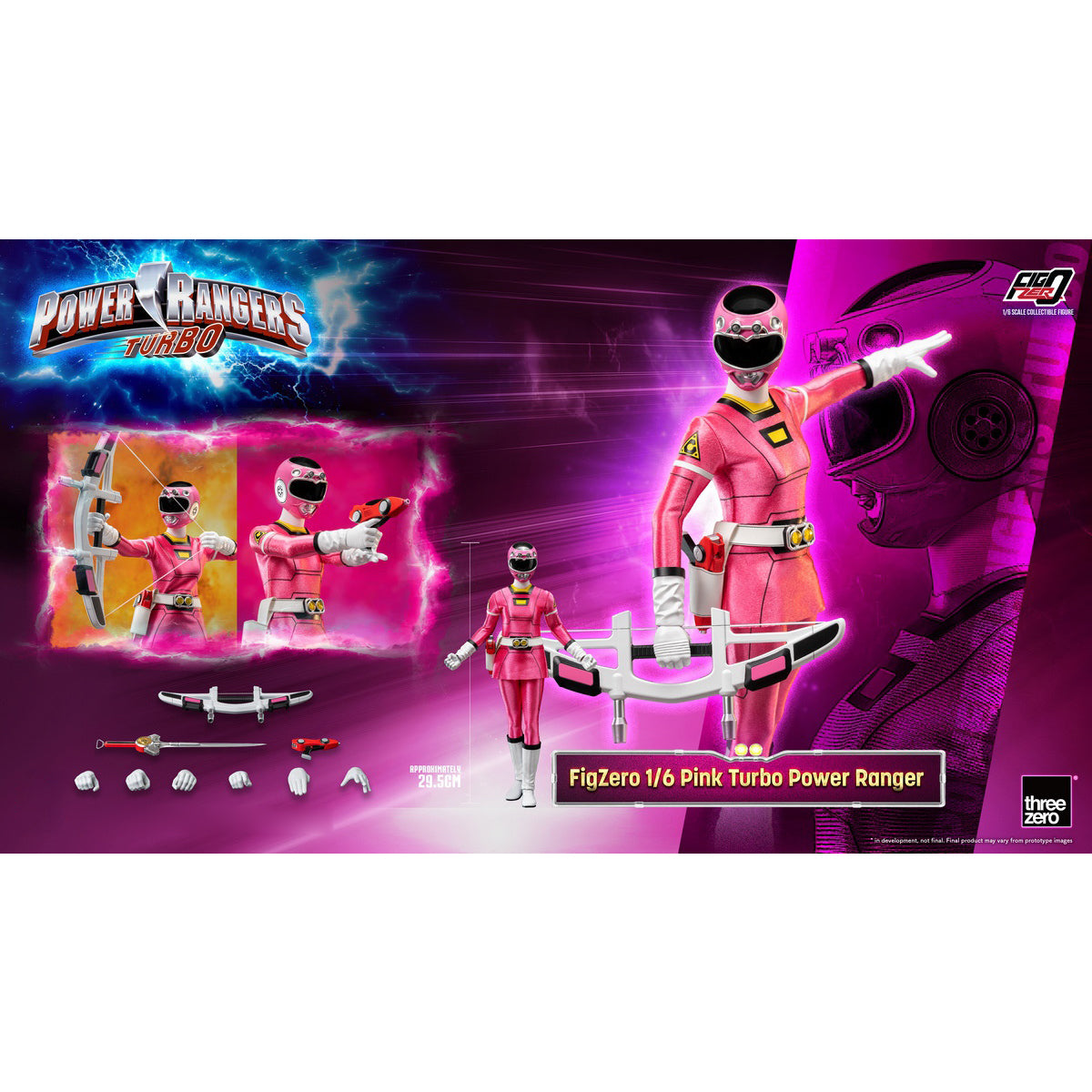 Figurine articulée Threezero Pink Turbo Power Ranger