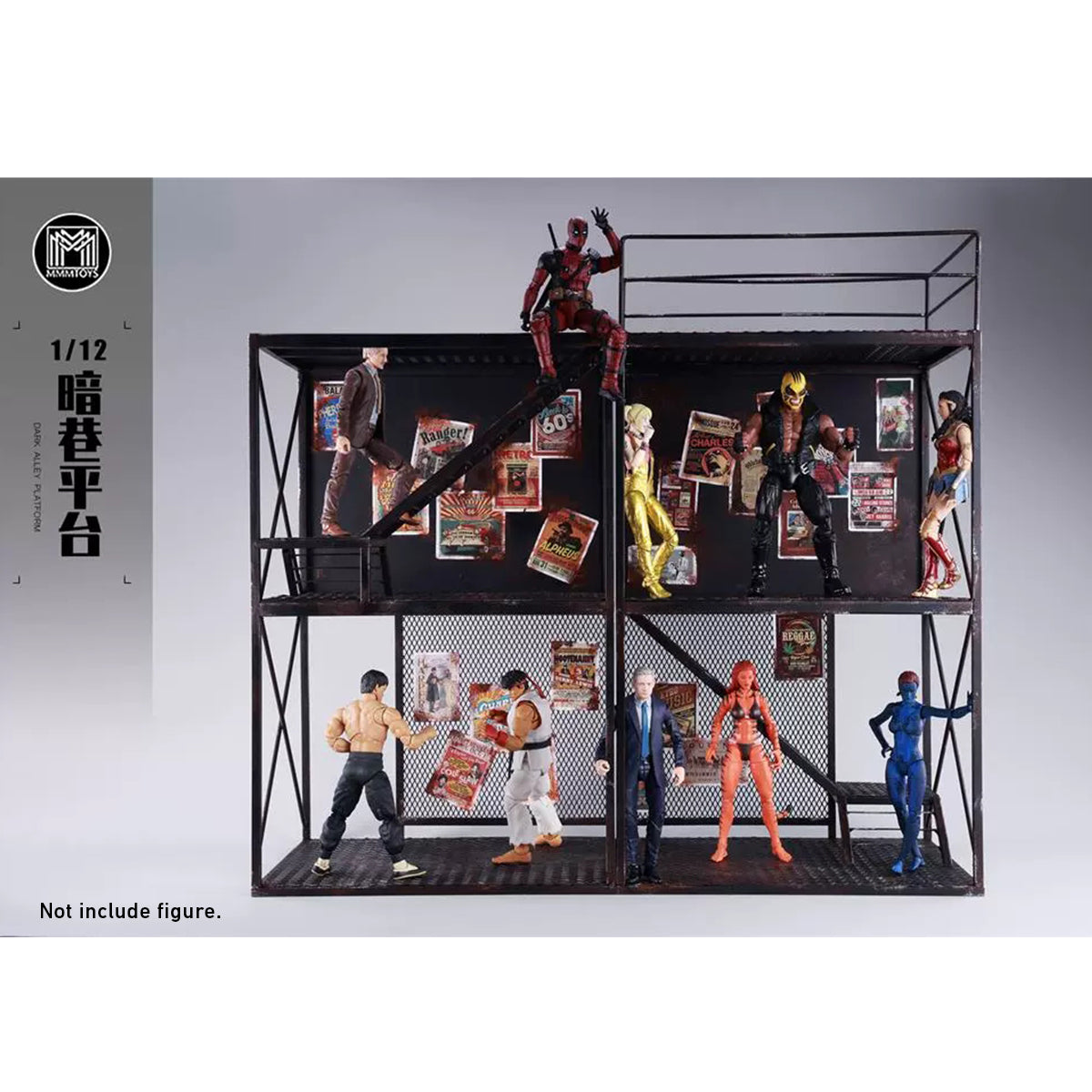 MMMTOYS, Dark Alley Platform/Beneath the Pipe, Scene Base for 6-inches Figurine
