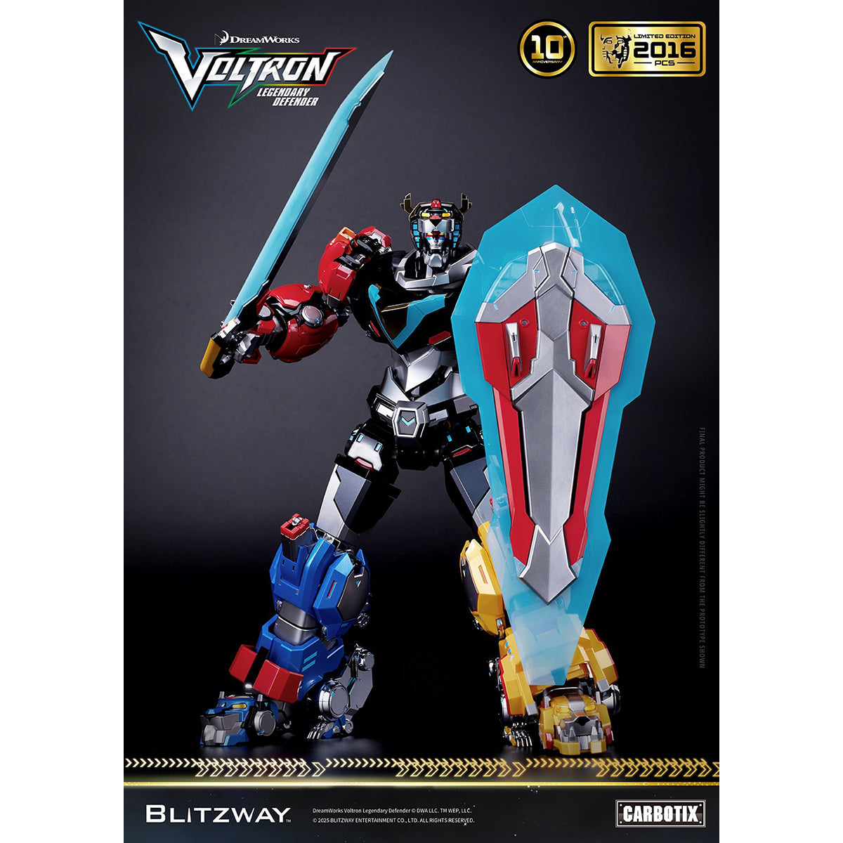 Blitzway CARBOTIX Series Voltron: Legendary Defender Special Limited Edition Action Figure