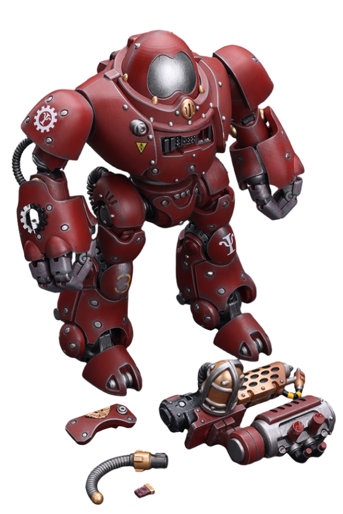 HiPlay JoyToy Warhammer 40K Collectible Figure: Adeptus Mechanicus Kastelan Robot with Incendine Combustor 1:18 Scale Action Figures